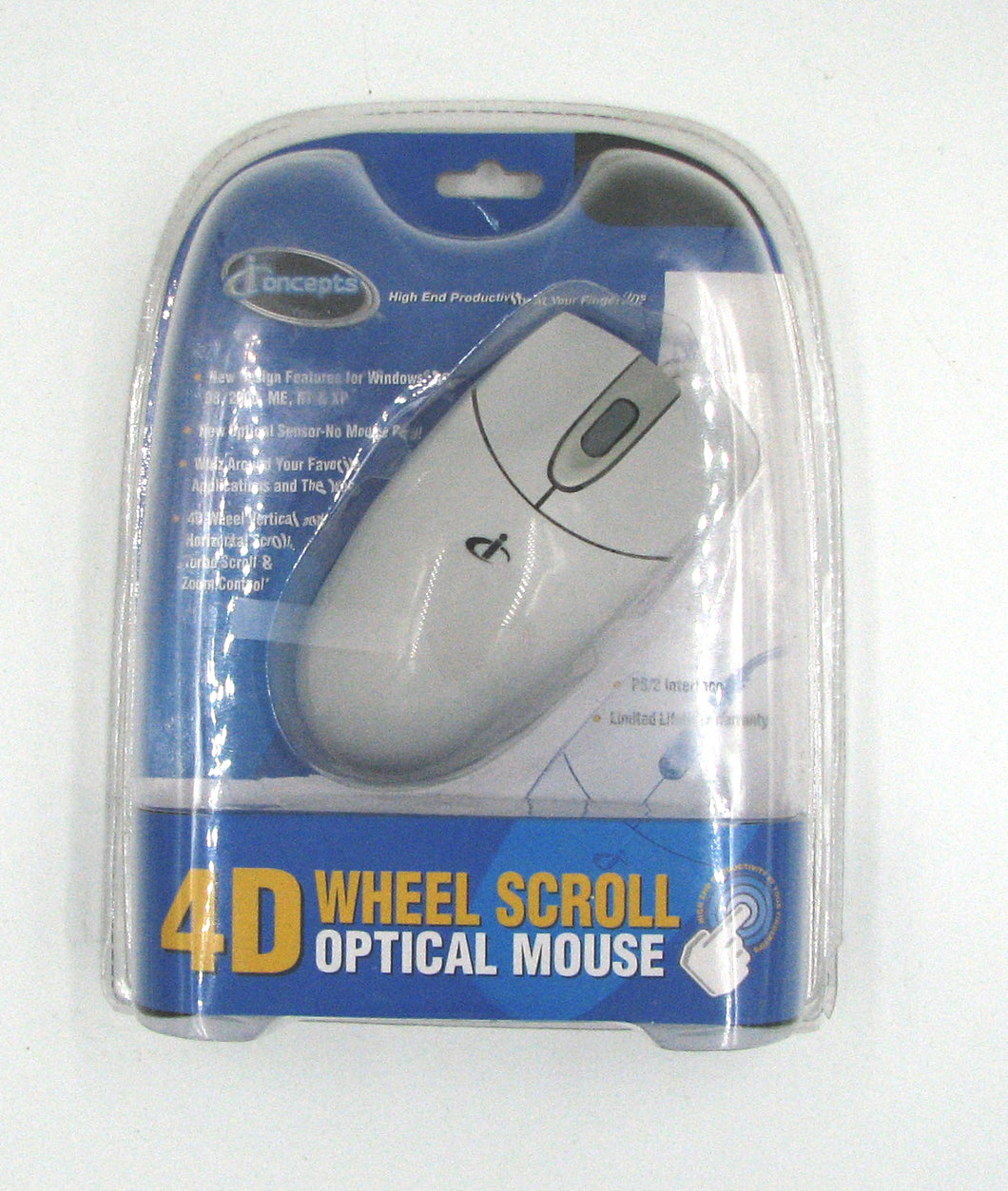 ICONCEPTS wheel (3 button) Ball Mouse PS/2 interface