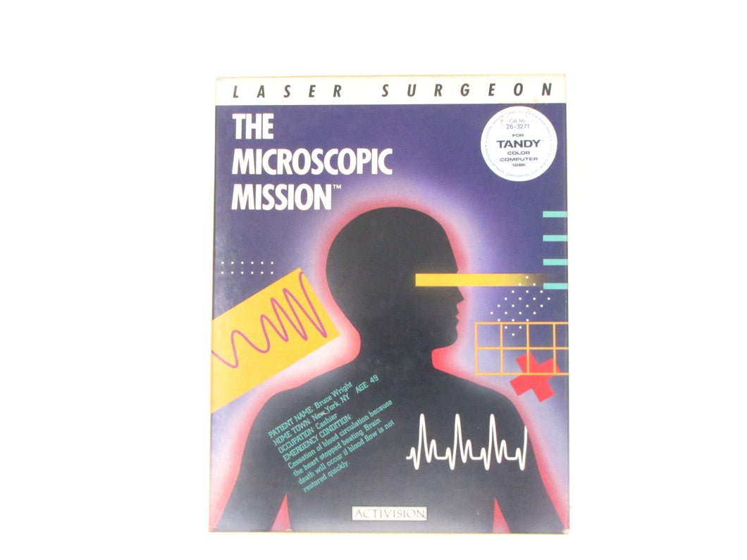 Tandy Color Computer 3 disk - The Microscopic Mission 26-3271 by Activision (sealed)