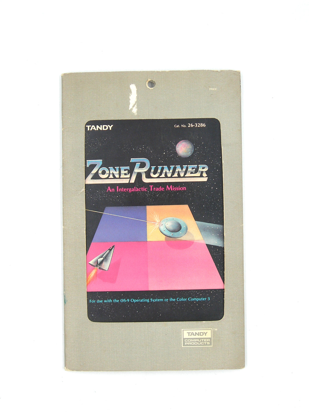 Tandy Color Computer 3 disk - Zone Runner 26-3286 (new,open)